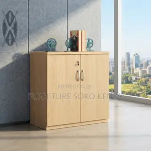 Kabati la Ofisi la Mbao la Credenza lenye Milango 2