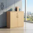 2-Door Wooden Office Credenza Filing Cabinet - 1