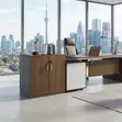 2-Door Wooden Office Credenza Filing Cabinet - 4
