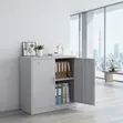 2-Door Wooden Office Credenza Filing Cabinet - 5