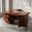 KOI Executive Mahogany-Finish Dawati la Ofisi - 1