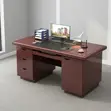 KOI Executive Mahogany-Finish Dawati la Ofisi - 3
