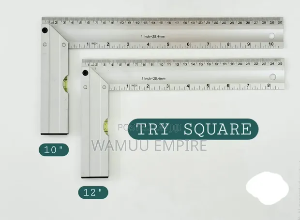 Silver Aluminum Try Squares (10" & 12") - 1