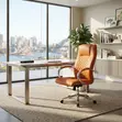 Managers Brown Reclining Office Chair - 1