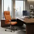 Managers Brown Reclining Office Chair - 5