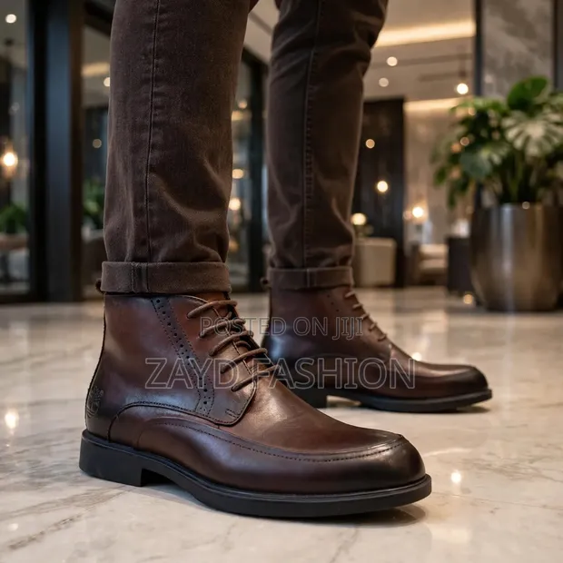 Timberland Viatu vya Ngozi Rangi ya Kahawa - 1