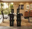 Premium Glass Top Dining Table na Set ya Viti - 1