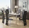 Premium Glass Top Dining Table na Set ya Viti - 2