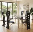 Premium Glass Top Dining Table na Set ya Viti - 3