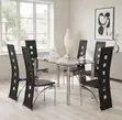 Premium Glass Top Dining Table na Set ya Viti - 5