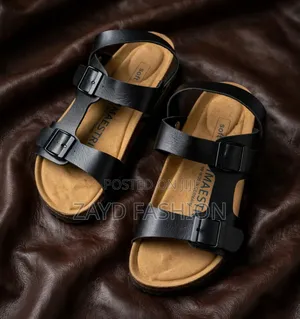 Black Open Jesus Sandals - La Brand