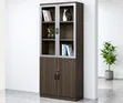 Modern Executive Office Storage Cabinet with Glass Doors - 1