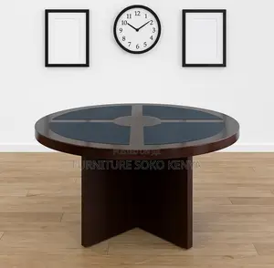 Executive Office Round Conference Table - Brown
