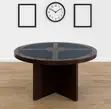 Executive Office Round Conference Table - Brown - 1