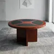 Executive Office Round Conference Table - Brown - 5