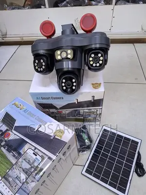 V380 3-Lens 4G SIM Solar PTZ Camera with Night Vision