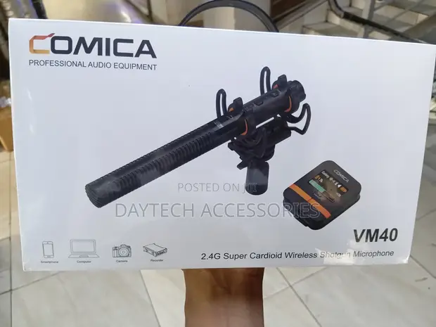 Comica VM40 Super Cardioid Wireless Shotgun Microphone - Nyeusi - 1