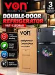 Von Fridge Mlango Mbili 125L Direct Cool - 2