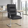 Executive Leather Cantilever Visitor Office Chair - 2