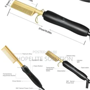 Golden Electric Hot Comb Hair Straightener