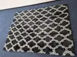 5x7 Luxury Furry Area Rug - Modern Grey Trellis - 1
