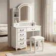 5-Drawer Vintage LED Dressing Table - 3