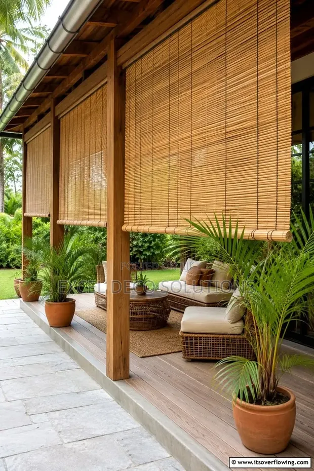 Excel Deco Bamboo Blinds for Bedroom Windows - 1