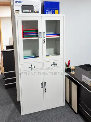 Boss Office Products Kabati la Madini la Ofisi - Nyeupe