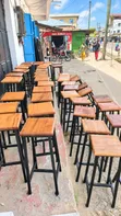 School Lab Stool - Solid Mahogany - 1