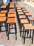 School Lab Stool - Solid Mahogany - 3