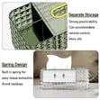 Spring Fitted Acrylic 3 Slot Serviette Holder - Green - 3