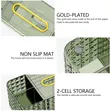Spring Fitted Acrylic 3 Slot Serviette Holder - Green - 4