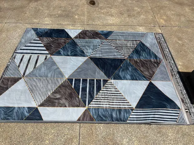 Deluxe 3D Printed Carpet ya Jiometri 5x8 - 1