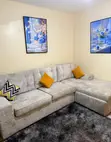 L-Shaped Sofa Set - Grey - 1