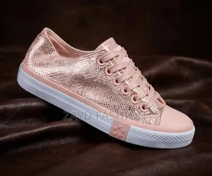 Peach Leather Converse Sneakers