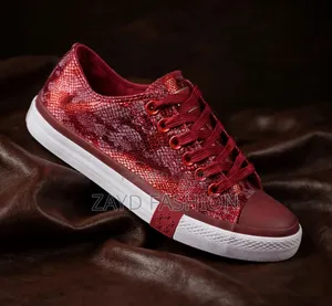 Converse Leather Sneakers - Maroon Scale