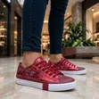 Converse Leather Sneakers - Maroon Scale - 2