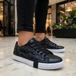 Black Scale Leather Converse Sneakers - 2