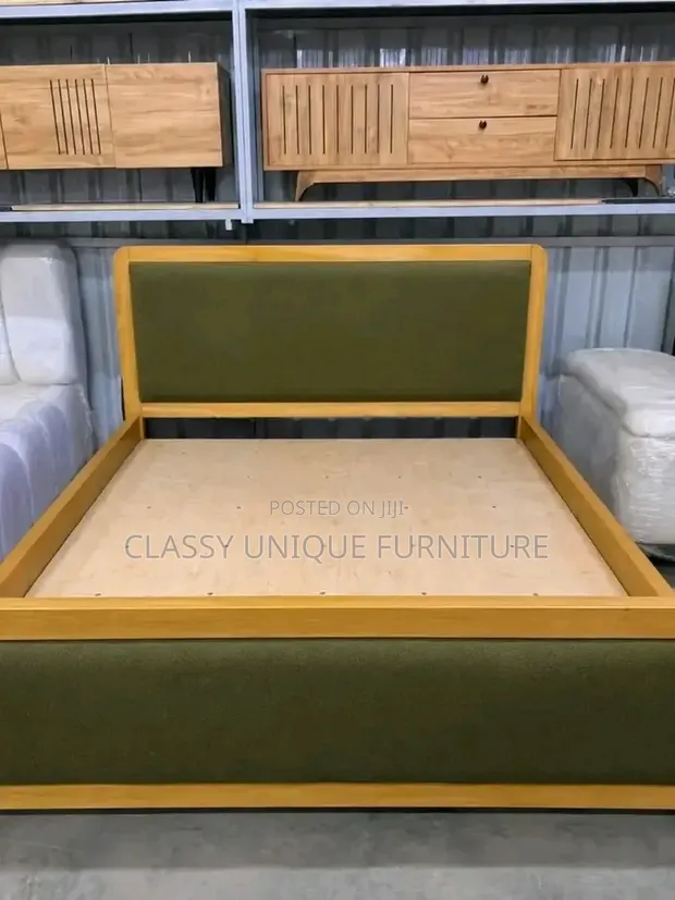 5x6 Olive Green Padded Bed - Queen Size - 1