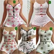 Pajama za Mtindo za Wanawake Zenye Bowtie - L, XL, 2XL - 3