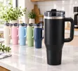 Insulated Travel Mug with Handle & Lid - 4