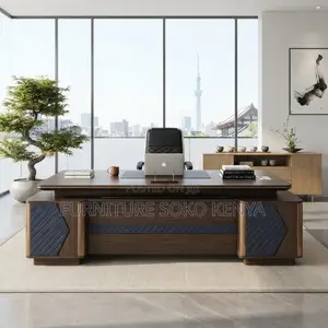 Ofisi ya Kisasa ya L-Shape Executive Desk - 2400mm