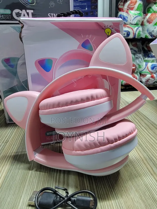Cat Ear Headphones Pink - 1