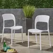 Kiti cha Plastiki cha Kati cha Nyumbani & Hoteli - Nyeupe - 1