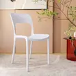 Kiti cha Plastiki cha Kati cha Nyumbani & Hoteli - Nyeupe - 5