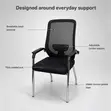 Ergonomic Mid Mesh-Back Guest Chair - 3