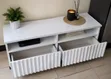 Imported Executive TV Stand With Shelves and Cabinet - 1
