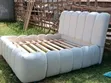 5x6 Queen Channel Tufted Bed Frame - White Boucle - 2