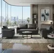 Seti ya Sofa ya Ngozi ya Viti 5 kwa Ofisi/Mapokezi - 4