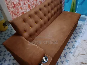 Seti ya Sofa ya L - Kahawia
